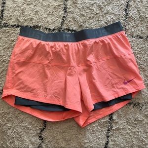 Women’s Nike Athletic Shorts w/ Built In Compression Shorts Underneath